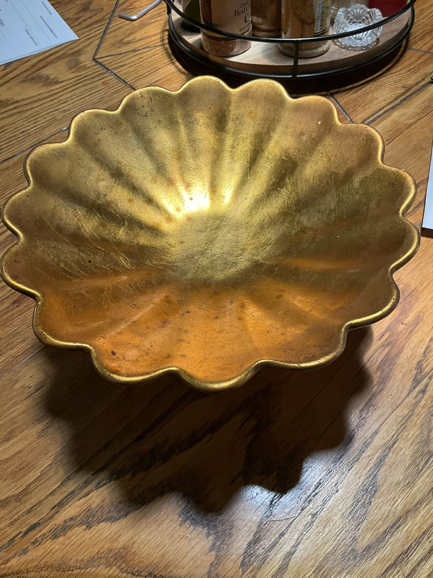 Gold Tone Metal Bowl