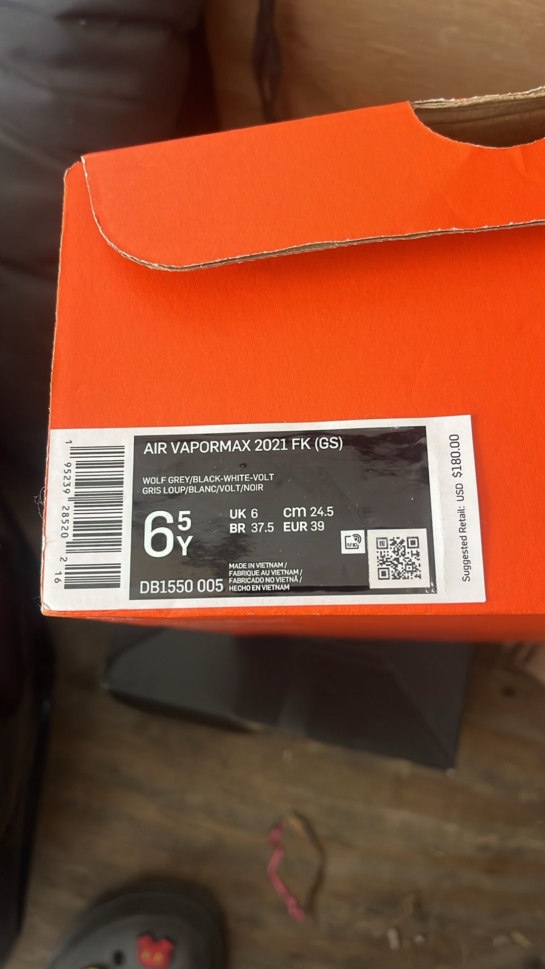 🚀 Nike Air VaporMax 2021 FK (GS) – Size BRAND NEW in Box