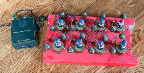 Vintage Mr. Christmas Santa’s Marching Band Animated Musical Display – Tested, Works Great, Original Packaging Insert