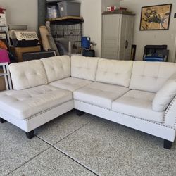 FREE 90" Faux Leather Sectional
