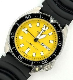 Seiko Scuba Diver Automatic Men Watch 6309-7290 Yellow Dial (A1G013751)