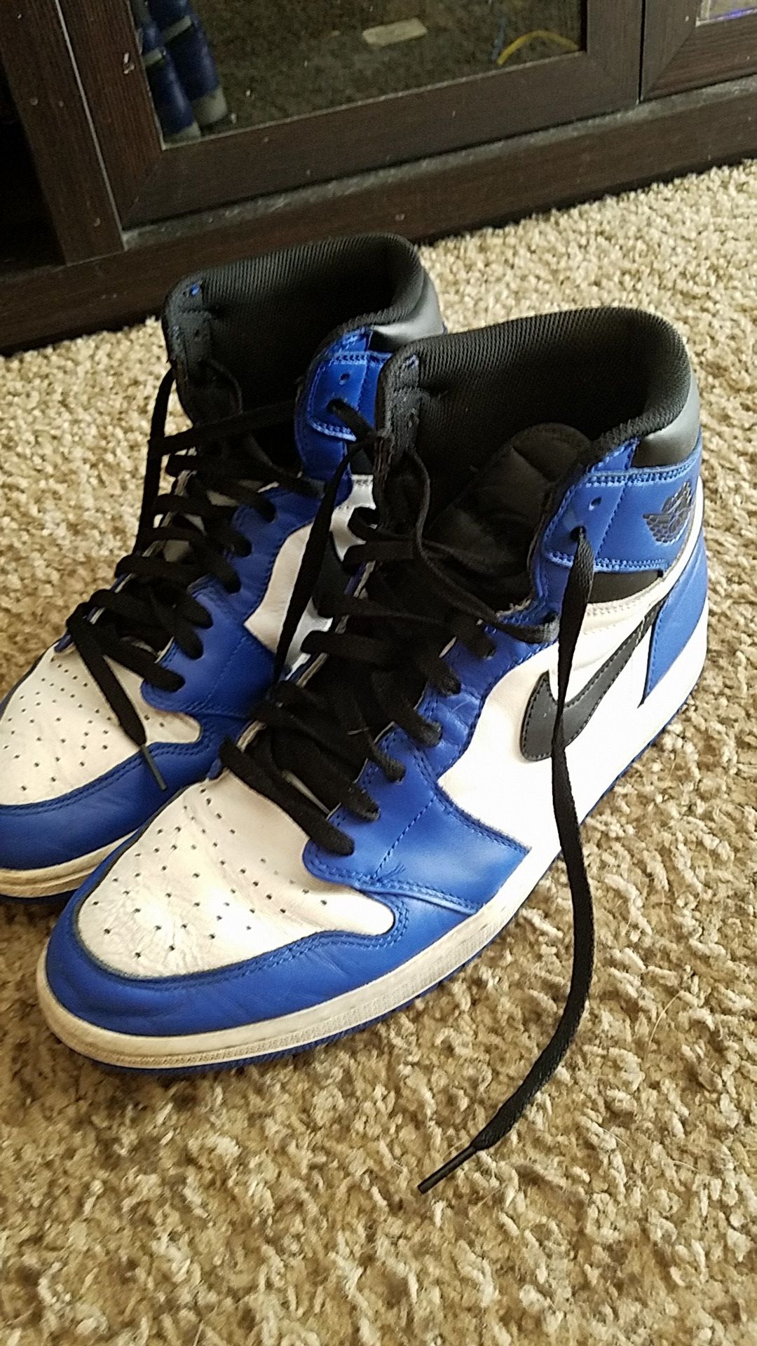 Nike Air Jordan 1 High OG Retro Game Royal White&Blue. Size 13