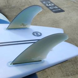 TERRAMAR SURFCO ALL GLASS "BMT" TWIN SURFBOARD FINS NEW $75