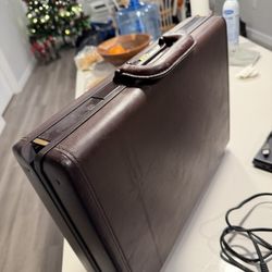 Vintage Samsonite Hard Briefcase Attache Case Brown Combination Lock USA
