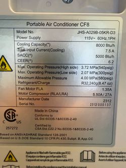 Portable Air Conditioner CF8 8000 BTU