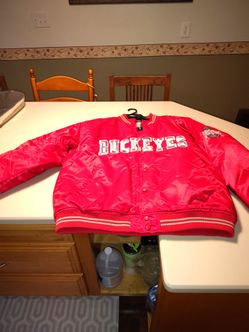 (NEW) XL Ohio State Buckeyes Satin Bomber Jacket