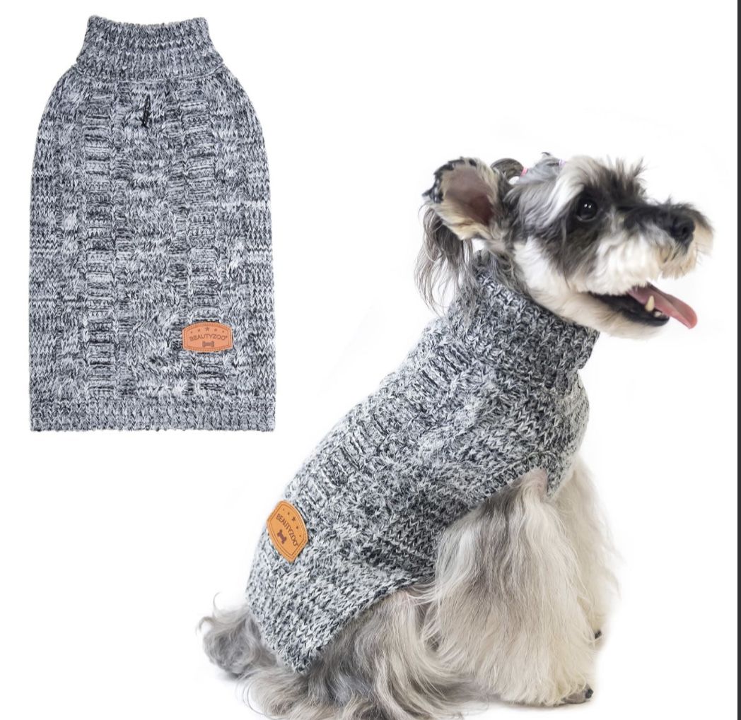 Medium Dog Pullover, Knitted Dog Sweater