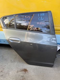 Honda Insight Rear Door Gray Passenger Side RH 2010 - 2014 ; J414