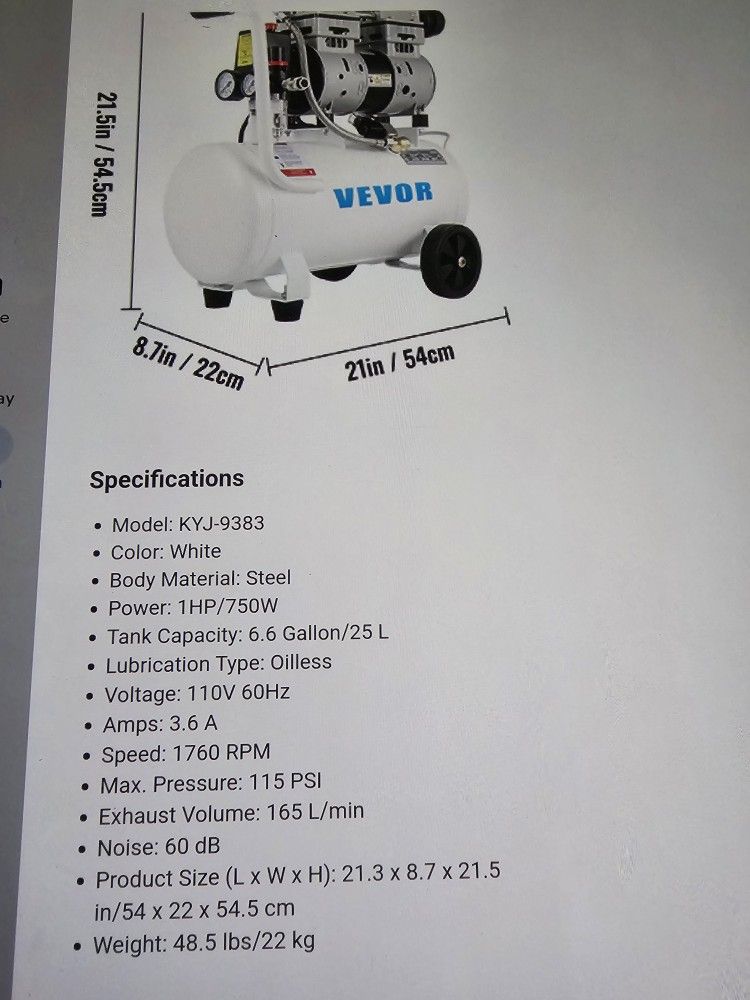 Vevor Air Compressor Quiet