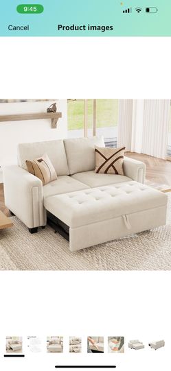 Belffin Modular Sectional Sleeper Sofa with Pull Out Couch Bed Modular Sleeper Loveseat Sectional Sofa Velvet Fabric for Living Room Apartment Beige
