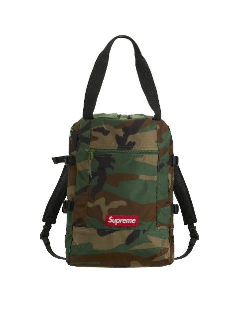 Supreme Woodland Camo Tote Backpack SS19 Sealed