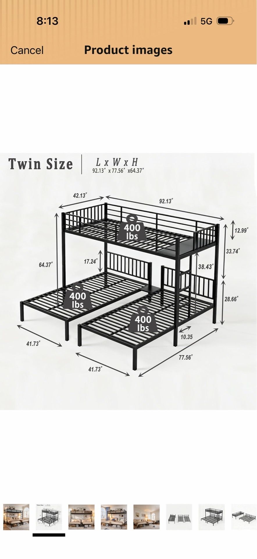3 bunk bed