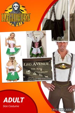Couples Lederhosen German Oktoberfest Bavarian costumes
