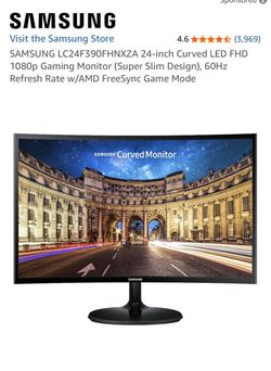 SAMSUNG LC24F390FHNXZA 24-inch Curved LED FHD 1080p Gaming Monitor