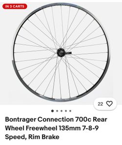 Bicycle rim, rear wheel