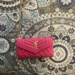 New Pink Gold Accent Handbag/ Wallet