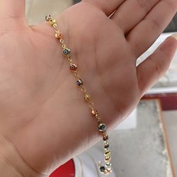 14k Evil Eye Bracelet 