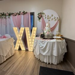 XV 15 21 marquee numbers wood light letters