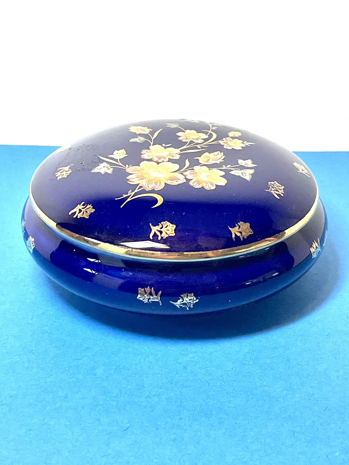 Lovely Cobalt Blue Lidded Limoges Dish