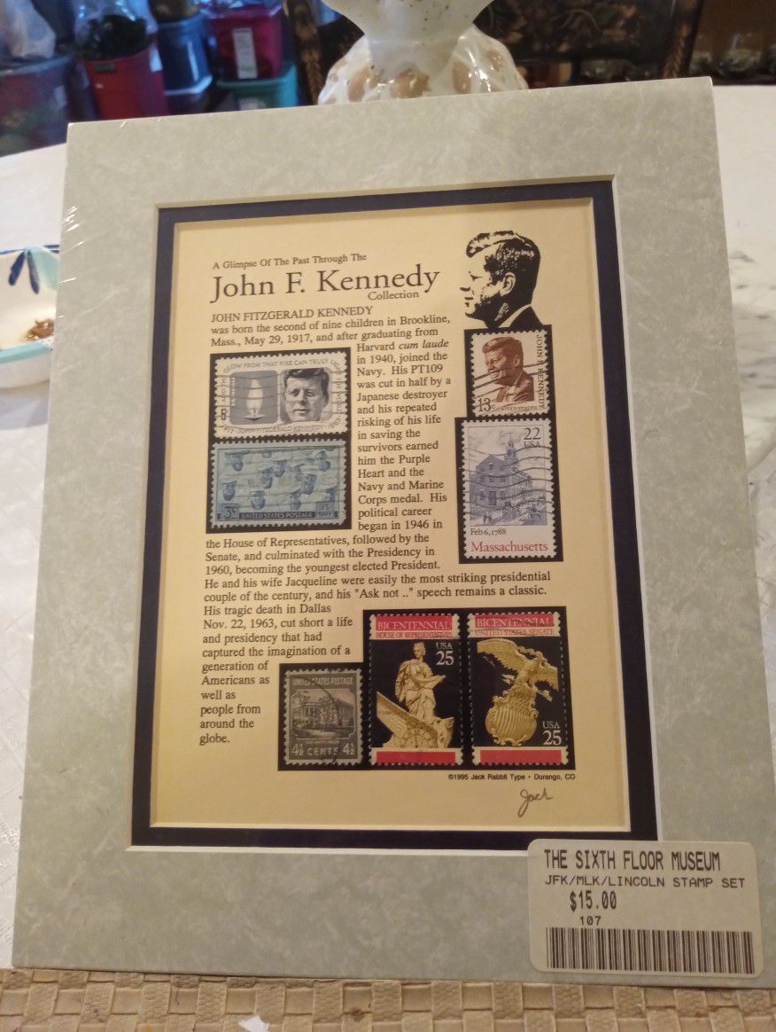 John F Kennedy Collection Of Stamps And Document