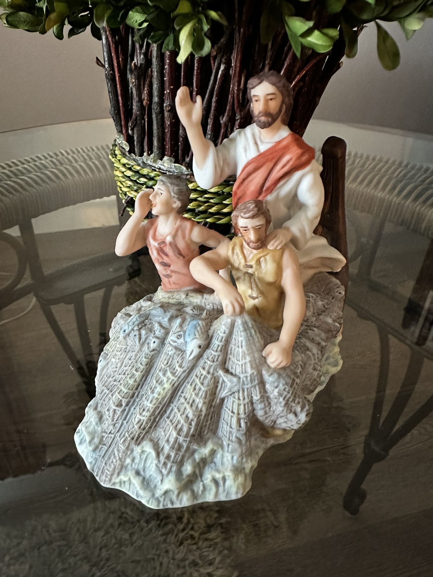 Ceramica Excelsis "Droves of Fish" Jesus Figurine 1986. So much detail