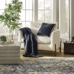 Elroy Oversized Accent Chair Cream Faux Shearling - Threshold™ with Studio McGee: Plush Polyester Upholstery, Plywood Frame