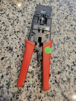 Cable Crimper Coax Compression Crimper Tool BNC F Connector RG59/58/6 Coaxial Cable Strippers Wi