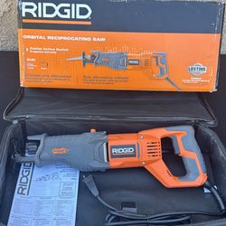 Rigid Fuego orbital reciprocating saw, corded, includes carrying bag