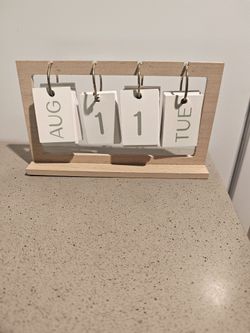 Wooden Flip Calendar