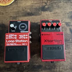 Boss Xtortion XT-2 and Boss Loop Station pedals 