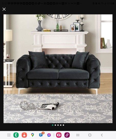 Sofa Loveseat Black