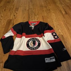 Kane Reebok Black Hawks Chicago Hockey Jersey M/M 