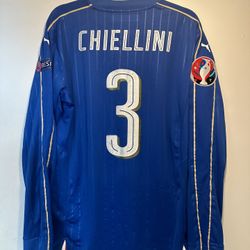 Chiellini #3 Italy Euro 2016 Medium w/ Patches l/s