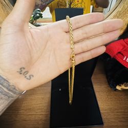 Gold Wheat Chain Necklace 4mm Semi-Solid 10K Yellow Gold 24”