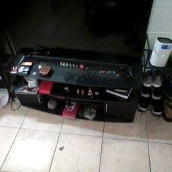 Nice All Black T.V. Stand w/ 2 Cubbies 