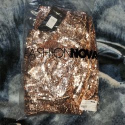 Fashion Nova "Make A Scene Sequin Dress" New With Tags