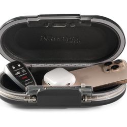 Master Lock Portable Small Lock Box, Set Your Own Combination Lock Portable Safe, Personal Travel Safe, ‎5900D, Gunmetal Grey