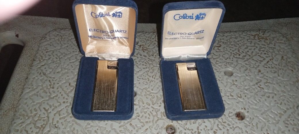 Two Vintage Colibri Butane Lighters