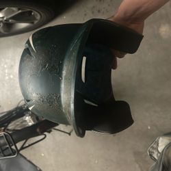 Old Helmet Has Pine Tar On Top Of It 