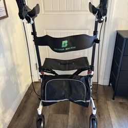 10” Wheels BEYOUR WALKER Upright Rollator Walker Walking Medical Aid Wheelchair