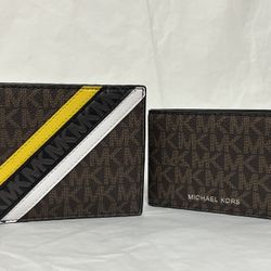 New Michael Kors Men’s Wallet With Pass case