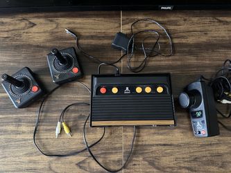 Atari Flashback 4 Retro Console Bundle - Tested & Working + 2 Joysticks + Paddle Controller