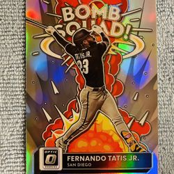 Fernando Tatis Jr. San Diego Padres 2022 Panini Donruss Optic Bomb Squad! Holo Silver Prizm!