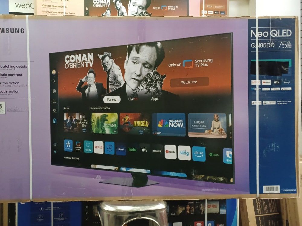 75" Screen Neo QLED BY SAMSUNG.  Original Box SEALED 