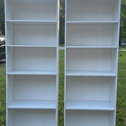 White Bookshelves Both For $120