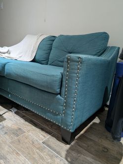 Vaillancourt Loveseat Sofa Teal