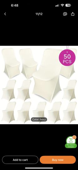 Ivory Chair covers (100 available)