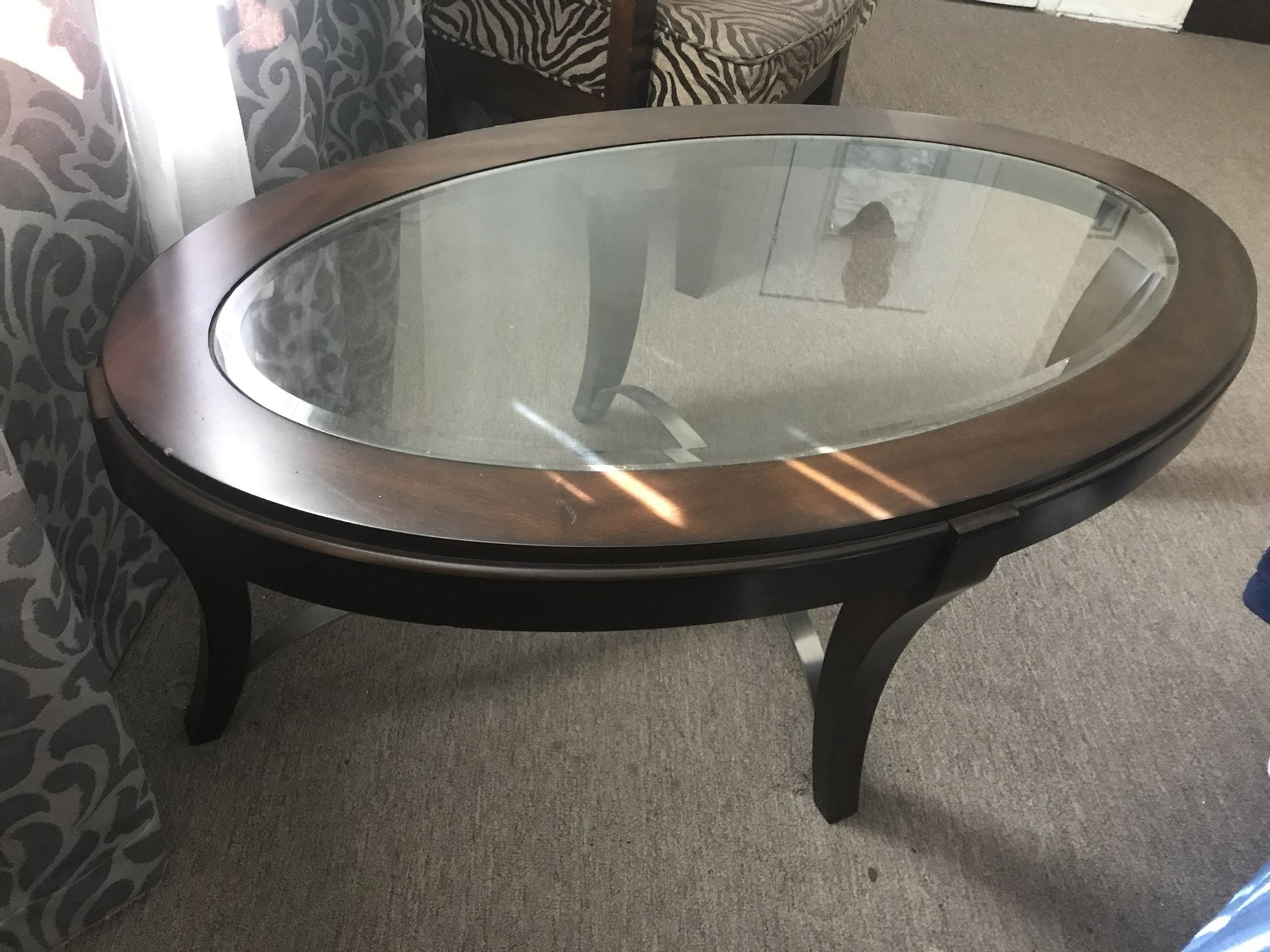 Elegant Glass-top Coffee Table