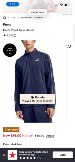 Men’s puma jacket