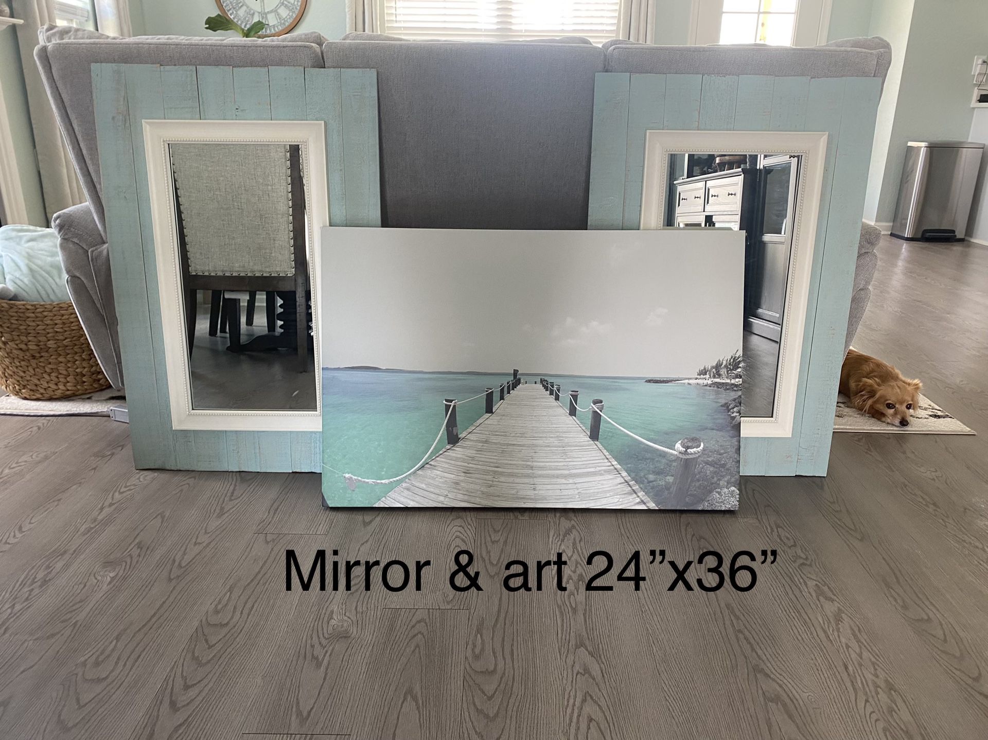 Two Mirrors And Canvas Art
